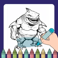 Shark Monster Coloring Book