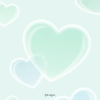 카카오톡 테마 - 파스텔 하트_민트 (카톡테마)