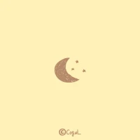 카카오톡 테마 - 초코바나나_낙서 달과 별