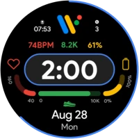 Pixel Style Digital Watch Face